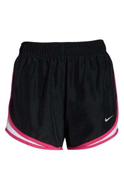 Shop Nike Dri-fit Tempo Running Shorts In Black/ White/ Pink/ Wolf Grey
