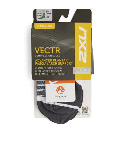 Shop 2xu Vectr Ultralight ¼ Crew Socks In White