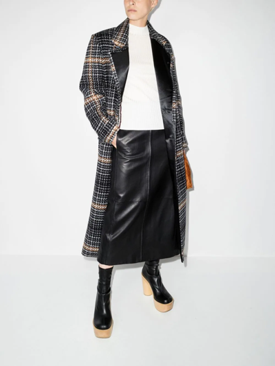 Chloé Crochet Side-stripe Mock-neck Rib Sweater In Weiss