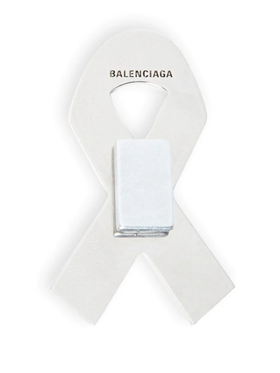 Shop Balenciaga Pride Magnet Pin Badge In White