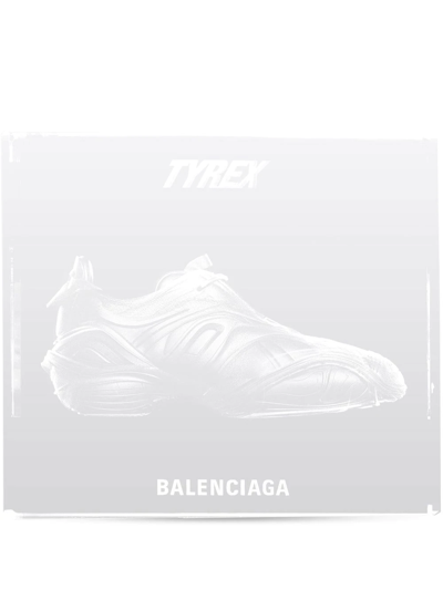 Shop Balenciaga Tyrex Sneaker Laser Cube In Grey