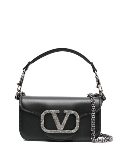 Shop Valentino Small Locò Shoulder Bag In Black