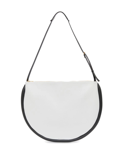 Shop Jw Anderson Large Bumper-moon Leather Shoulder Bag In White