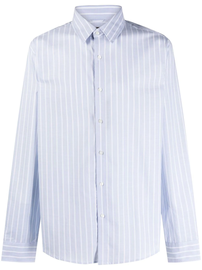 Shop Michael Kors Striped Long-sleeve Shirt In Blau
