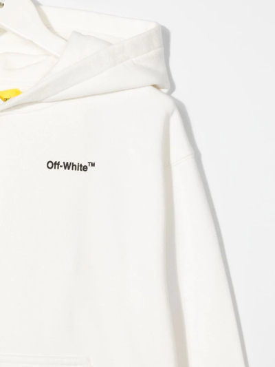 Shop Off-white Monster Arrow Organic Cotton Hoodie In White