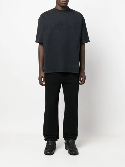 Balenciaga Balenciaga Fashion Institute T-Shirt In Black Organic Cotton on  SALE