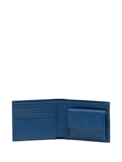 Shop Dolce & Gabbana Logo Plaque Billfold Wallet In Blue