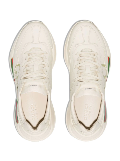 Shop Gucci Rhyton Low-top Sneakers In Weiss