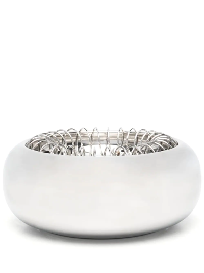 Shop Alessi Spirale Round-shape Ashtray In Silver