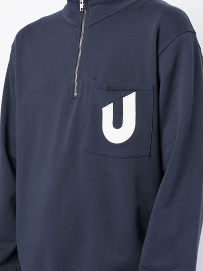 Shop Ymc You Must Create X Umbro Motif-detail Sweatshirt In Blue