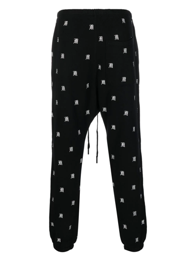 R13 Embroidered-logo Track Pants In Schwarz