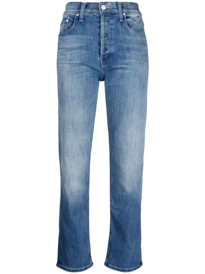 Shop Mother The Tomcat Ankle Jeans In Blau