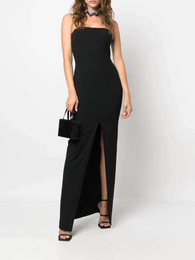 Shop Solace London Strapless Maxi Dress In Black