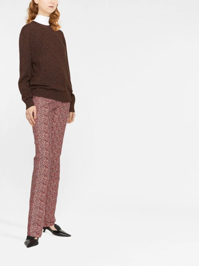 Prada High-neck Wool-cashmere Jumper In Braun