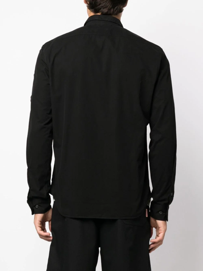 C.p. Company Button-down Fitted Shirt In Schwarz