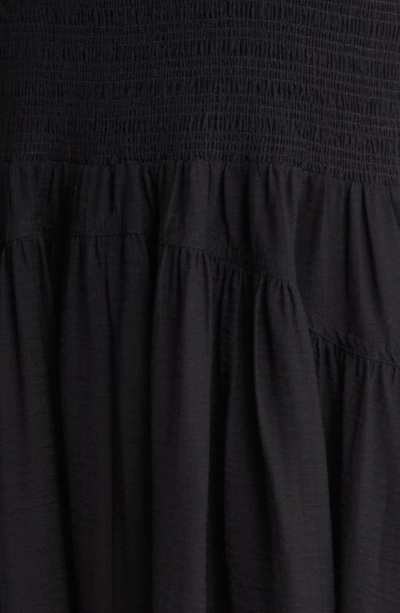 Shop Moon River Smocked Detail Maxi Dress In Black