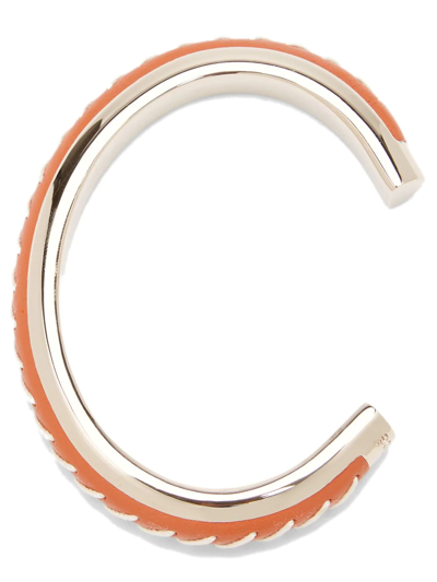 Shop Chloé Kattie Leather Bracelet In Orange