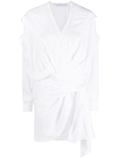 Shop Iro Elyn Wrap Dress In White