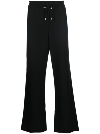Balmain Pyjama-style Wide-leg Trousers In Schwarz