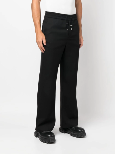 Balmain Pyjama-style Wide-leg Trousers In Schwarz