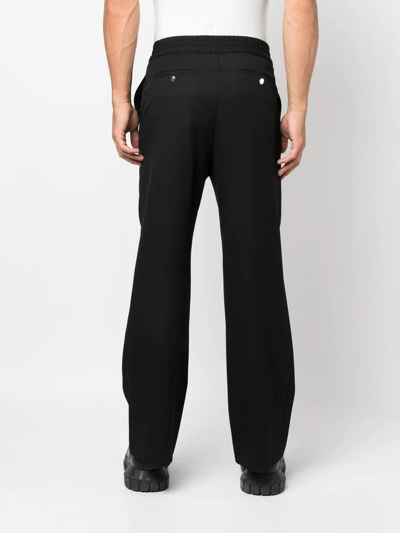 Balmain Pyjama-style Wide-leg Trousers In Schwarz