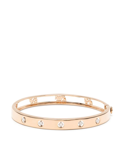 Shop Ponte Vecchio 18kt Rose Gold Sirio Diamond Bangle Bracelet In Rosa