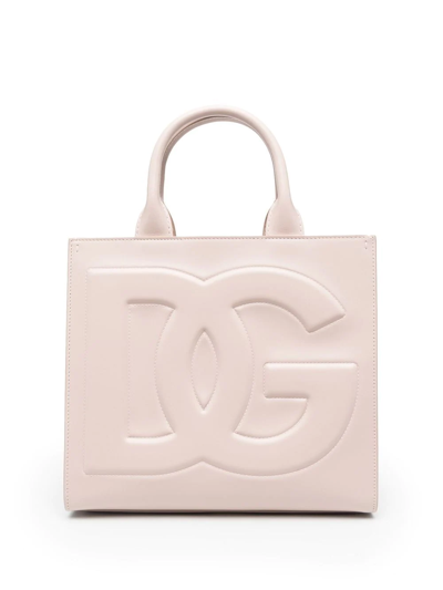 Shop Dolce & Gabbana Small Dg Daily Shopper Bag In Pink