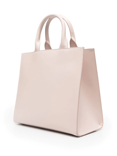 Dolce & Gabbana Debossed-logo Tote Bag In Pink