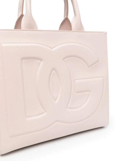 Shop Dolce & Gabbana Small Dg Daily Shopper Bag In Pink