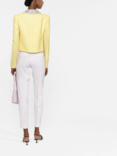 P.a.r.o.s.h Straight Leg Tailored Trousers In Nude