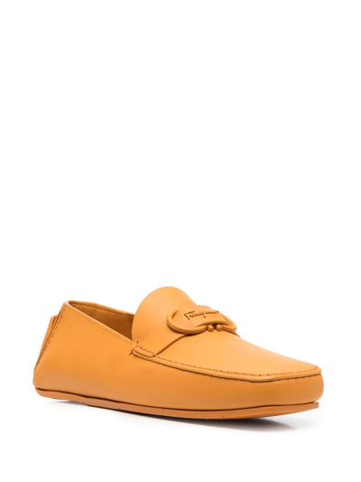 Ferragamo Palinuro Slip-on Loafers In Orange