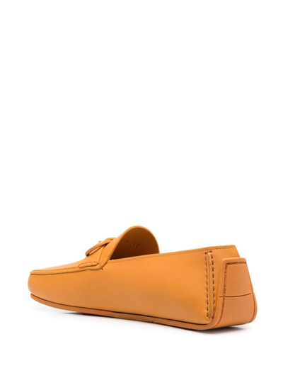Ferragamo Palinuro Slip-on Loafers In Orange