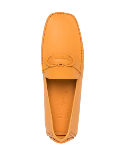Ferragamo Palinuro Slip-on Loafers In Orange