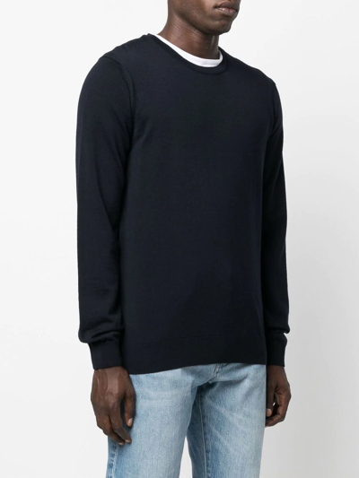 Hugo Boss H-daero Crewneck Sweatshirt In Blue