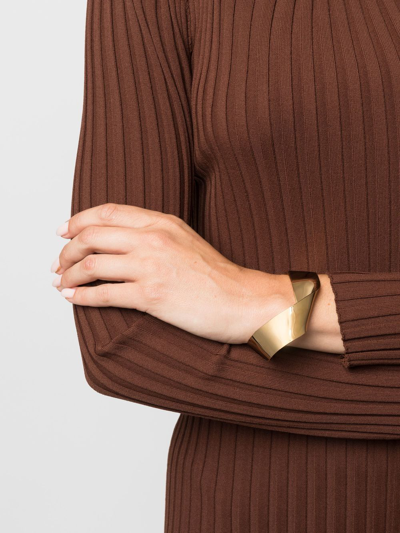 Shop Jil Sander Twisted Cuff Bracelet In Gold