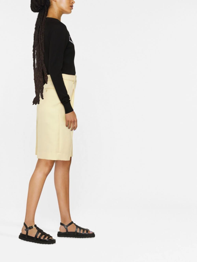 Patou Wool Sweater With Logo In Schwarz