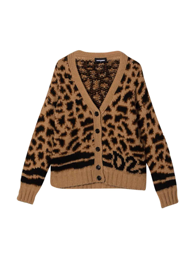 Shop Dsquared2 Girl Cardigan With Print
