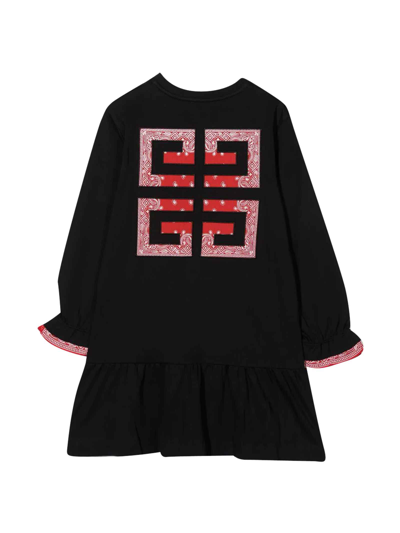 Shop Givenchy Girl Sweater Dress With Embroidery In Nero