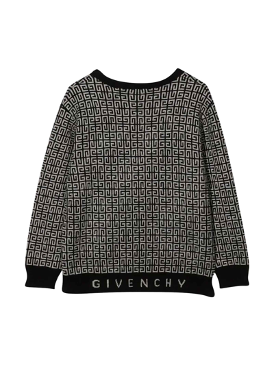 Shop Givenchy Boy Sweater With 4g Monogram In Nero/grigio