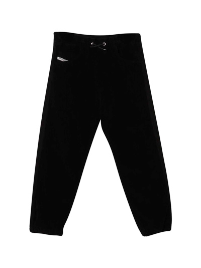 Shop Diesel Teen Boy Straight Trousers With Drawstring