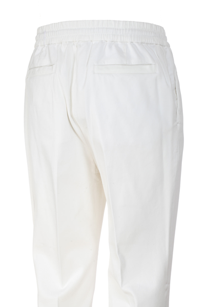 Shop Brunello Cucinelli Trousers In Panna