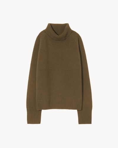 Shop Nili Lotan Lanie Sweater In Olive Green