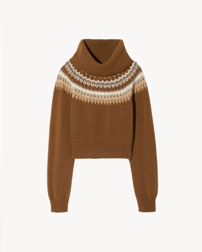 Shop Nili Lotan Alesander Sweater In Chestnut