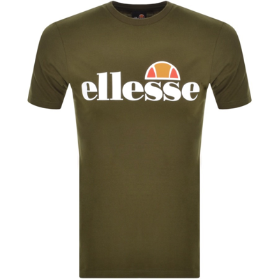 Shop Ellesse Sl Prado Logo T Shirt Khaki