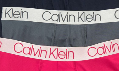 Shop Calvin Klein 3-pack Performance Boxer Briefs In Sho/ G R/ Tur