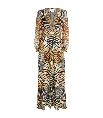 Shop Camilla For The Love Of Leo Maxi Dress In Brown