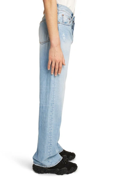 Shop Acne Studios Loose Bootcut Jeans In Light Blue