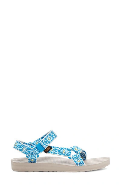 Shop Teva Original Universal Sandal In Flower Loom Birch Ibiza Blue