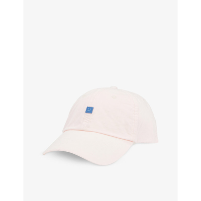 Shop Acne Studios Cunov Face-patch Cotton Baseball Cap In Pink / Blue