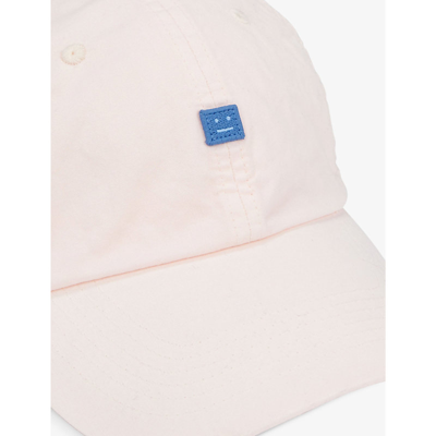 Shop Acne Studios Cunov Face-patch Cotton Baseball Cap In Pink / Blue